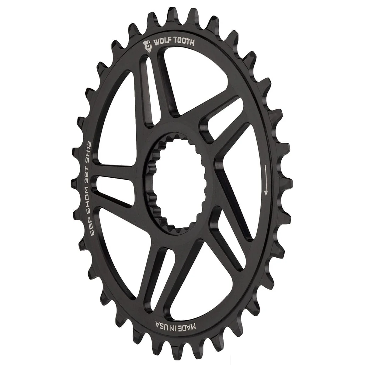 Tarcza łańcuchowa WOLF TOOTH BOOST 12V Shimano Direct Mount Offset 3mm Black Mono - Image 2