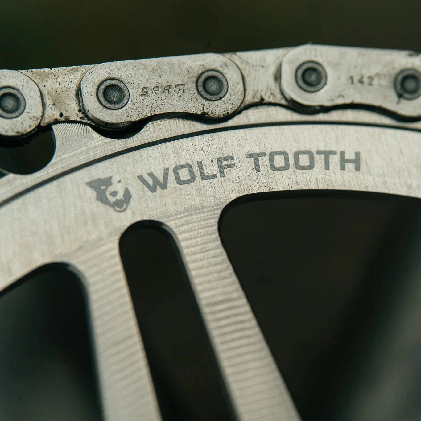 WOLF TOOTH DROP-STOP B DM 8 Sram Eagle Boost Offset 3mm Raw Silver Mono Chainring - Image 3