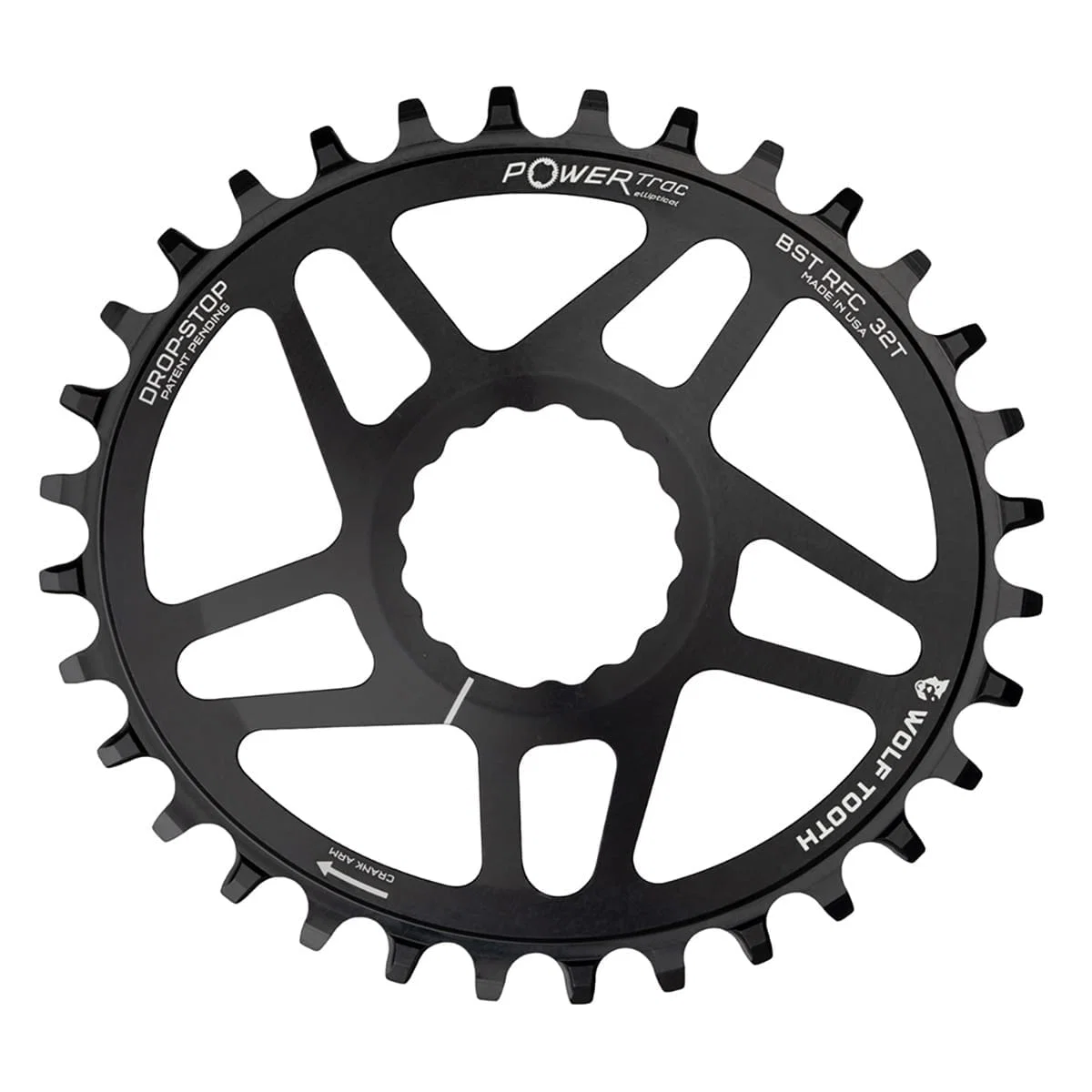 Mono Oval WOLF TOOTH ELLIPTICAL BOOST 12V Raceface CINCH Direct Mount Offset 3mm Czarna tarcza łańcuchowa - Image 2