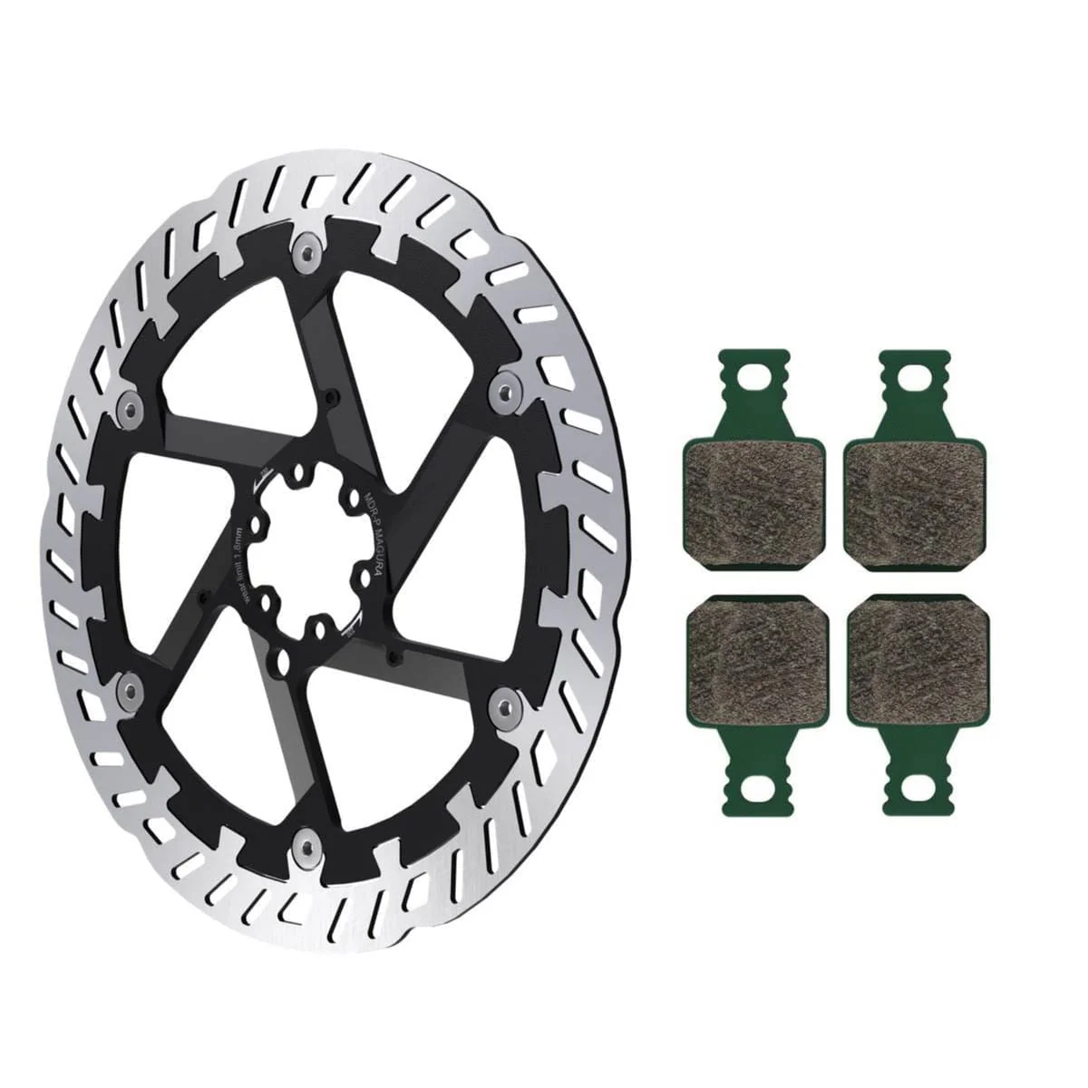 Tarcza MAGURA MDR-P + 6-otworowe klocki 8.S MT eSTOP Czarny