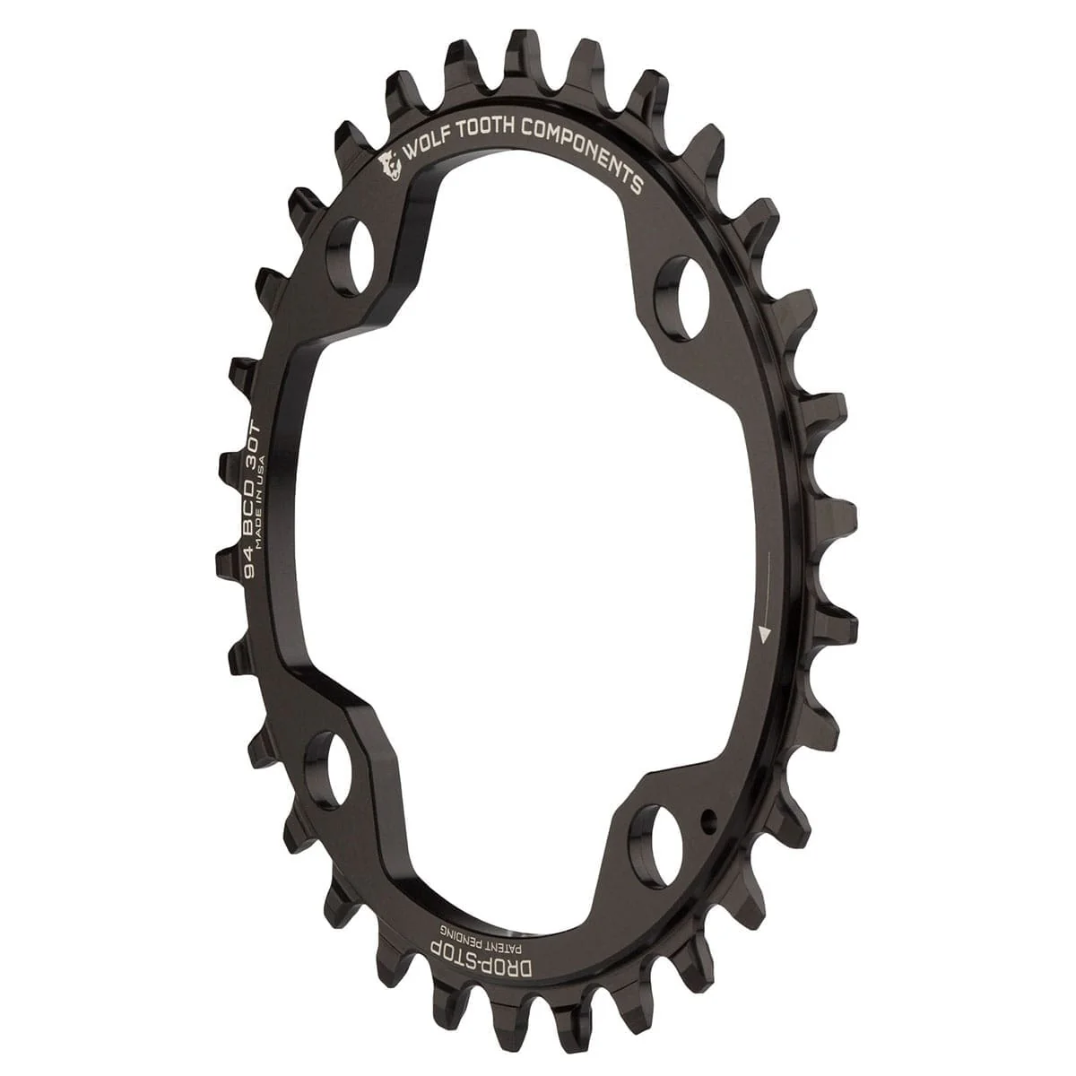 Tarcza mechanizmu korbowego WOLF TOOTH 94 BCD 10/11V Sram X01/X1/GX/NX 4-otworowa 94 mm czarna mono - Image 2