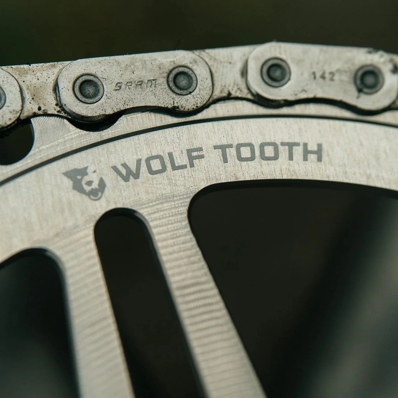 WOLF TOOTH DROP-STOP B GRAVEL DM 8 Sram Raw Silver Mono Chainring - Image 3