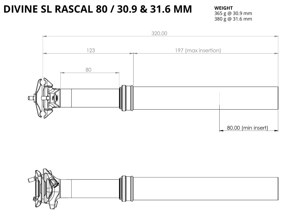 Teleskopowa sztyca podsiodłowa BIKEYOKE DIVINE SL RASCAL - Image 4