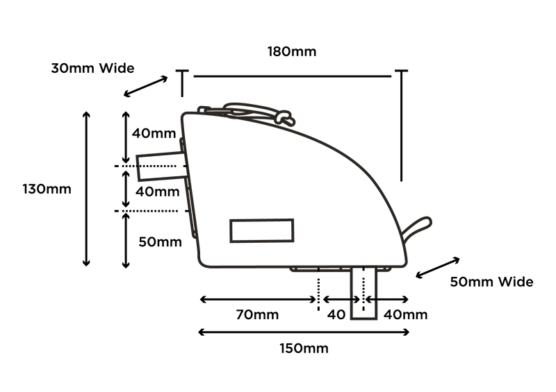 Torba na ramę RESTRAP REAR TOP TUBE BAG 0.8L czarna - Image 2