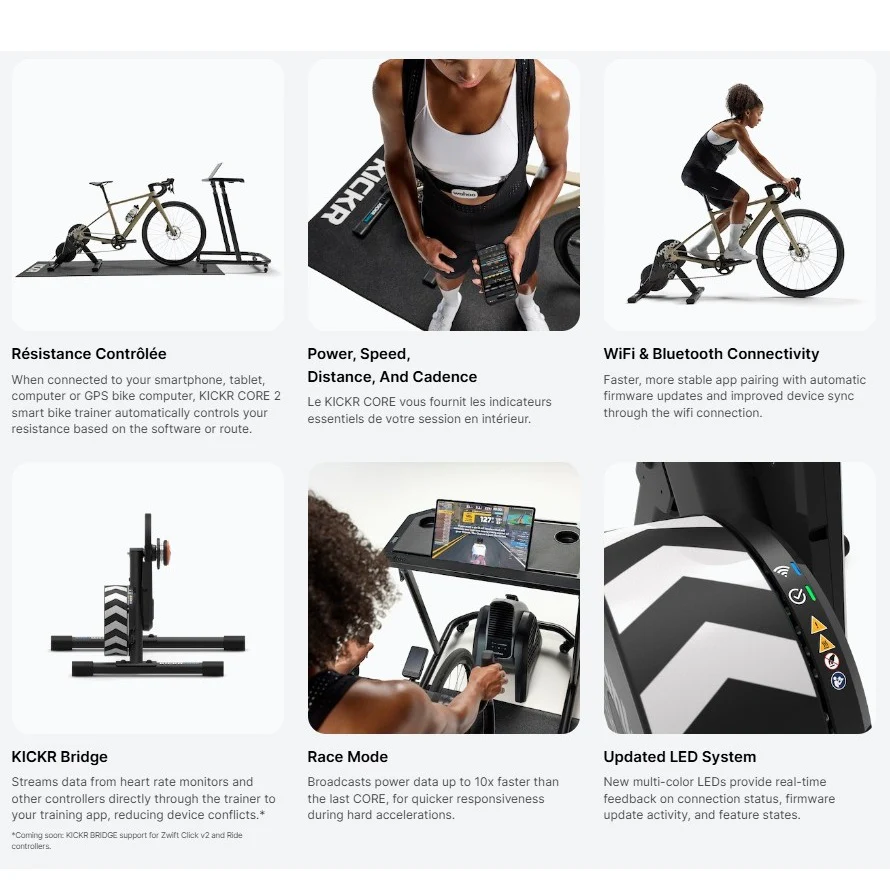 Home Trainer WAHOO KICKR CORE V2 ZWIFT ONE Version COG&CLICK - Image 9