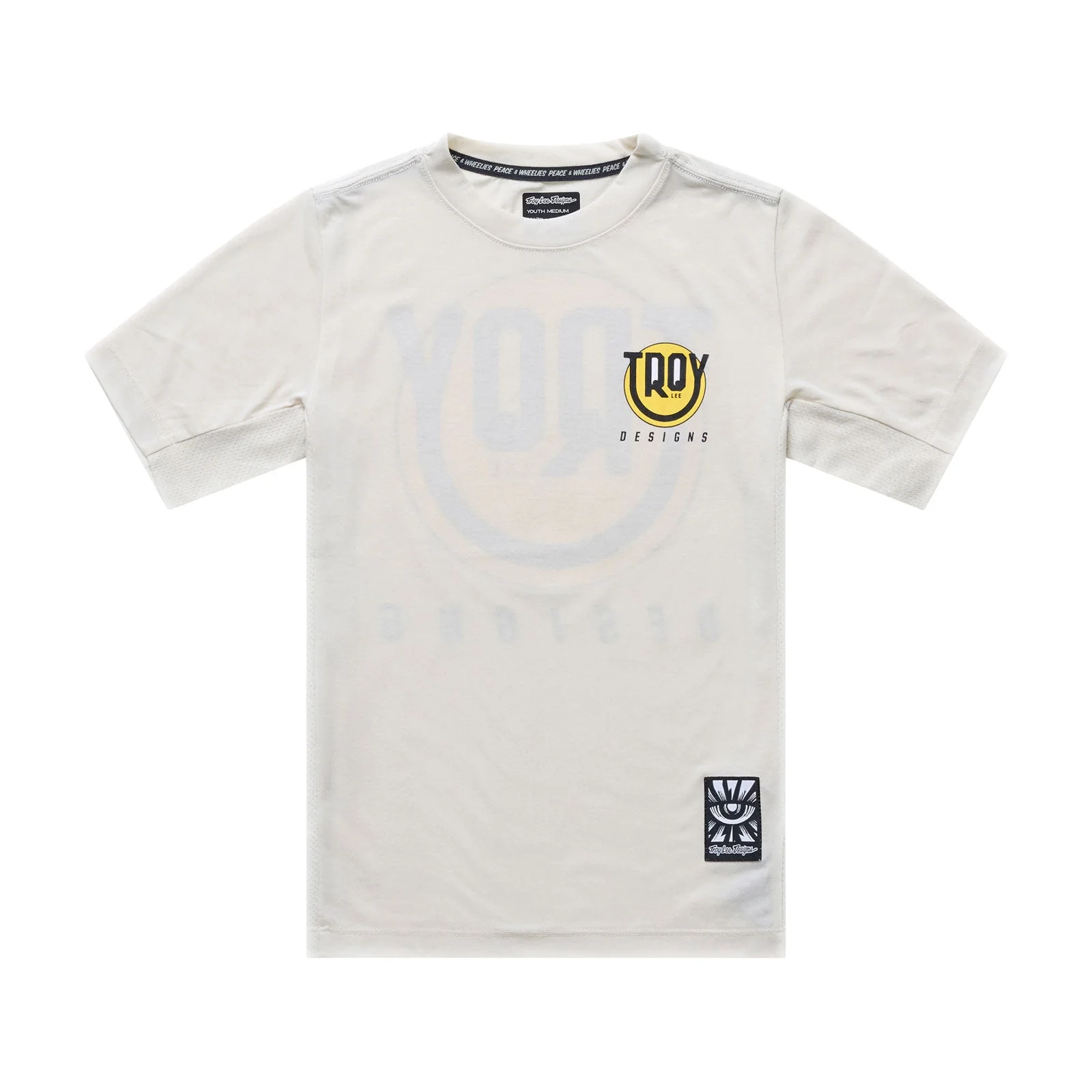 TROY LEE DESIGNS SKYLINE RIDE HAPPY Junior Jersey z krótkim rękawem Pumice