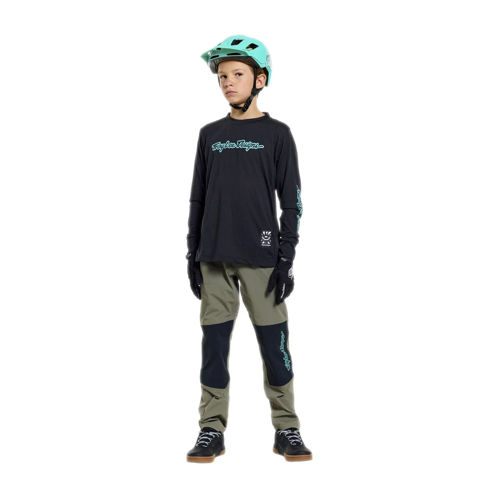 TROY LEE DESIGNS SKYLINE RIDE SIGNATURE Junior Jersey z długim rękawem czarny/zielony - Image 3