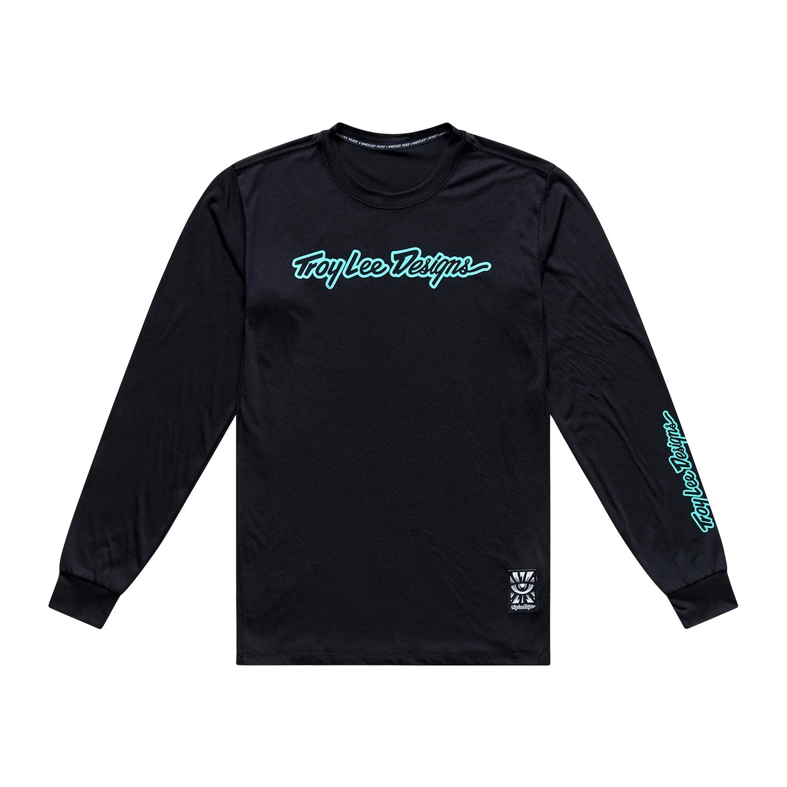 TROY LEE DESIGNS SKYLINE RIDE SIGNATURE Jersey z długim rękawem czarny/turkusowy
