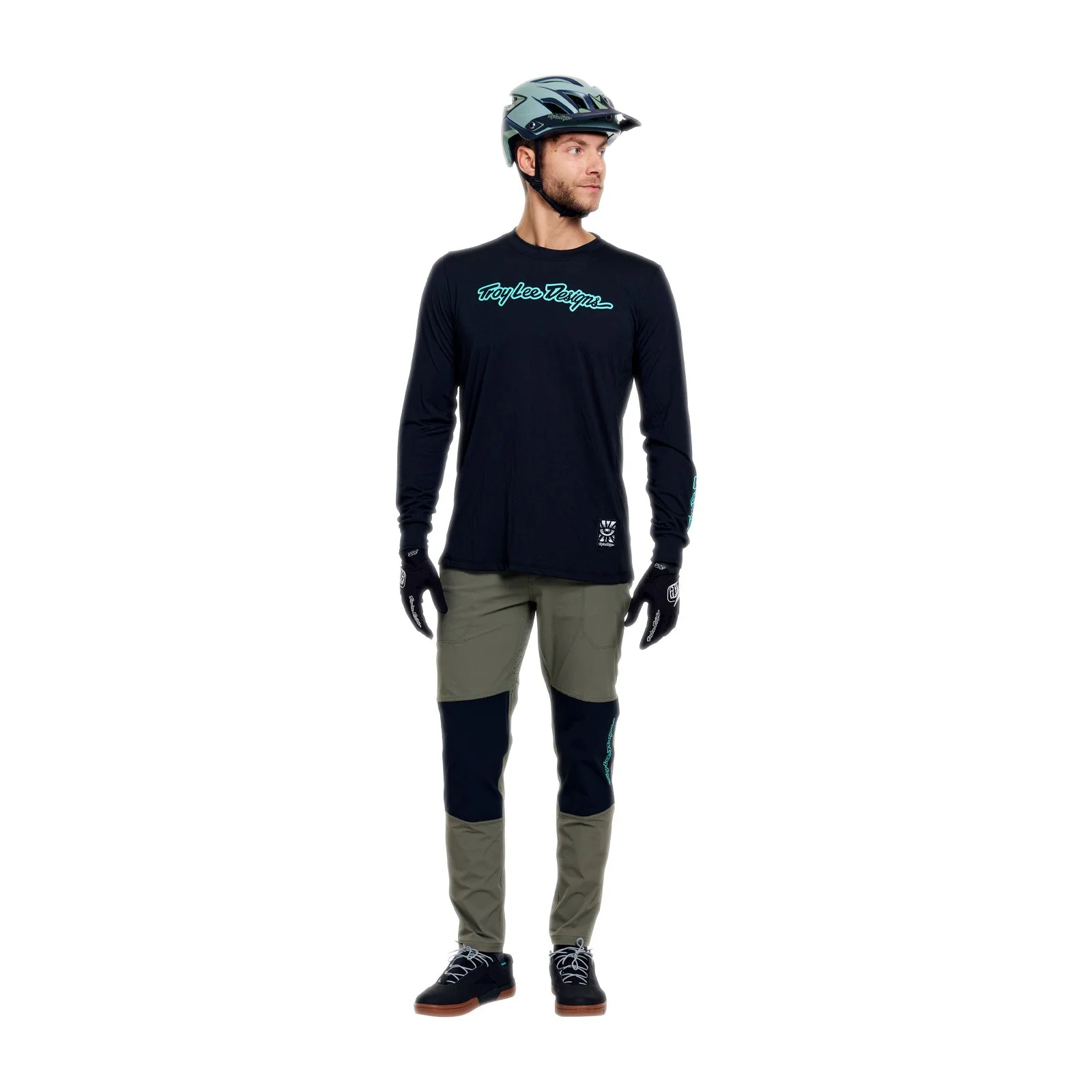 TROY LEE DESIGNS SKYLINE RIDE SIGNATURE Jersey z długim rękawem czarny/turkusowy - Image 3