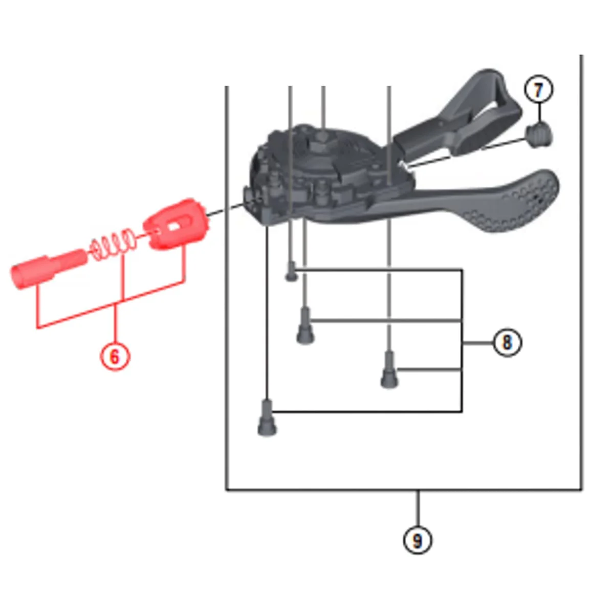 Trzpień regulacji napięcia do regulatorów prędkości SHIMANO SL-M8000 / M7000 / M6000 #Y03K98030