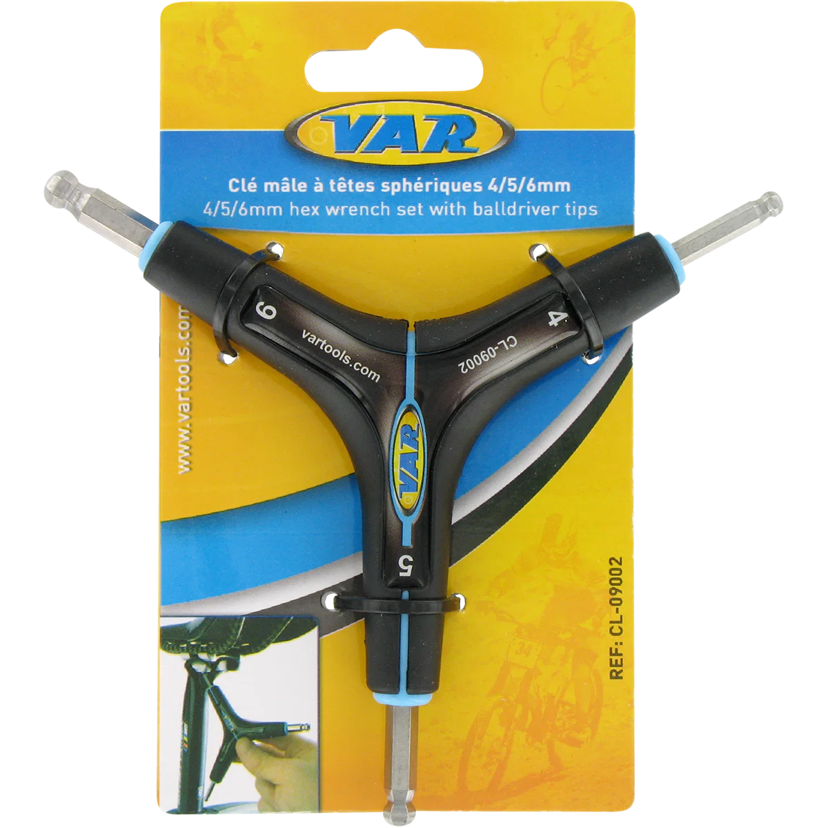 Klucze imbusowe VAR 4/5/6 mm w kształcie litery Y z główką kulistą - Image 2