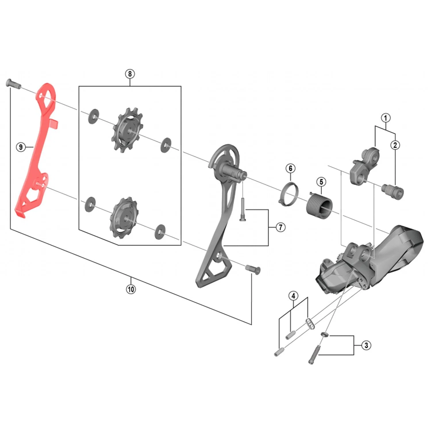 Przerzutka tylna SHIMANO ULTEGRA Di2 RD-R8050-GS
