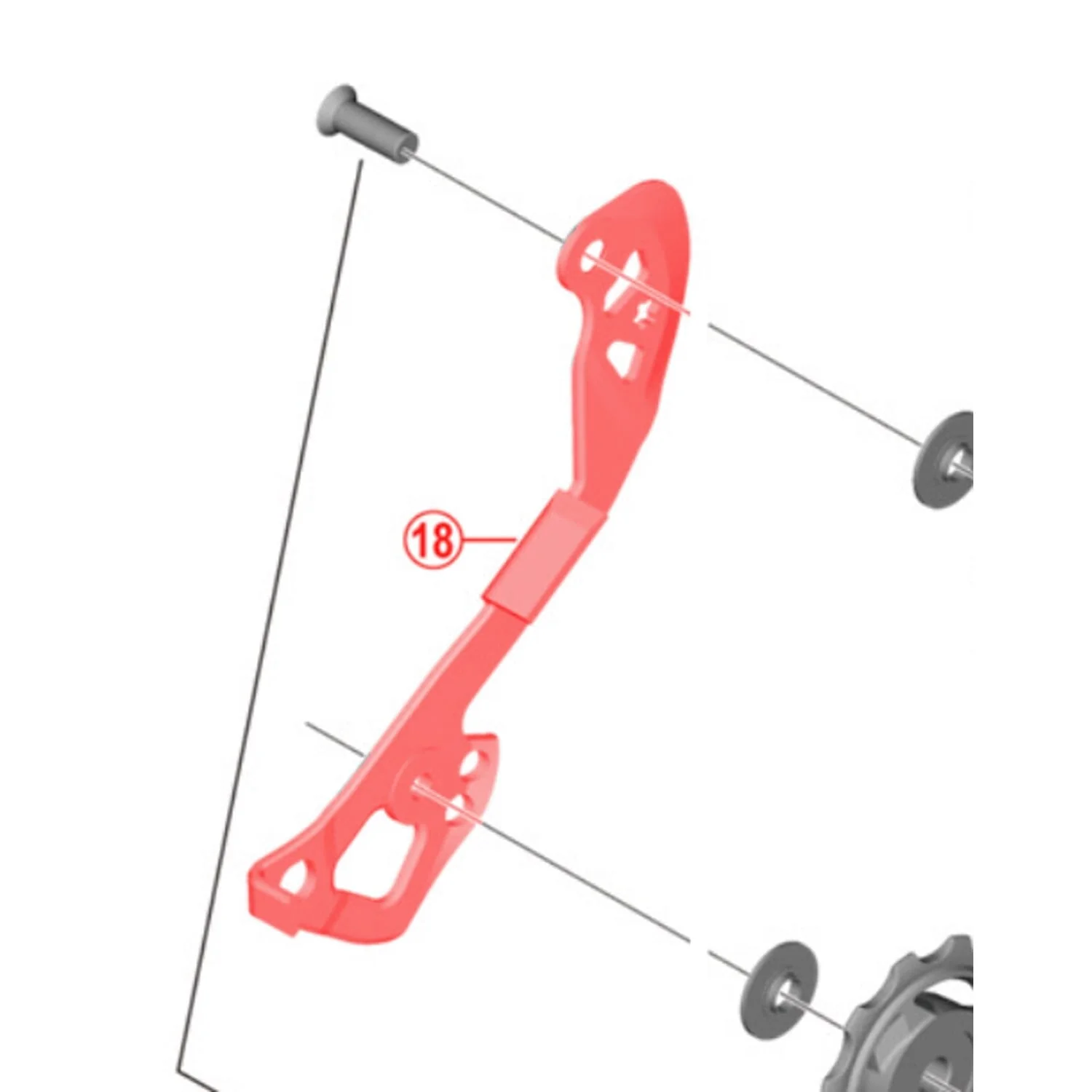 Wewnętrzny koszyk przerzutki tylnej SHIMANO GRX RD-RX817