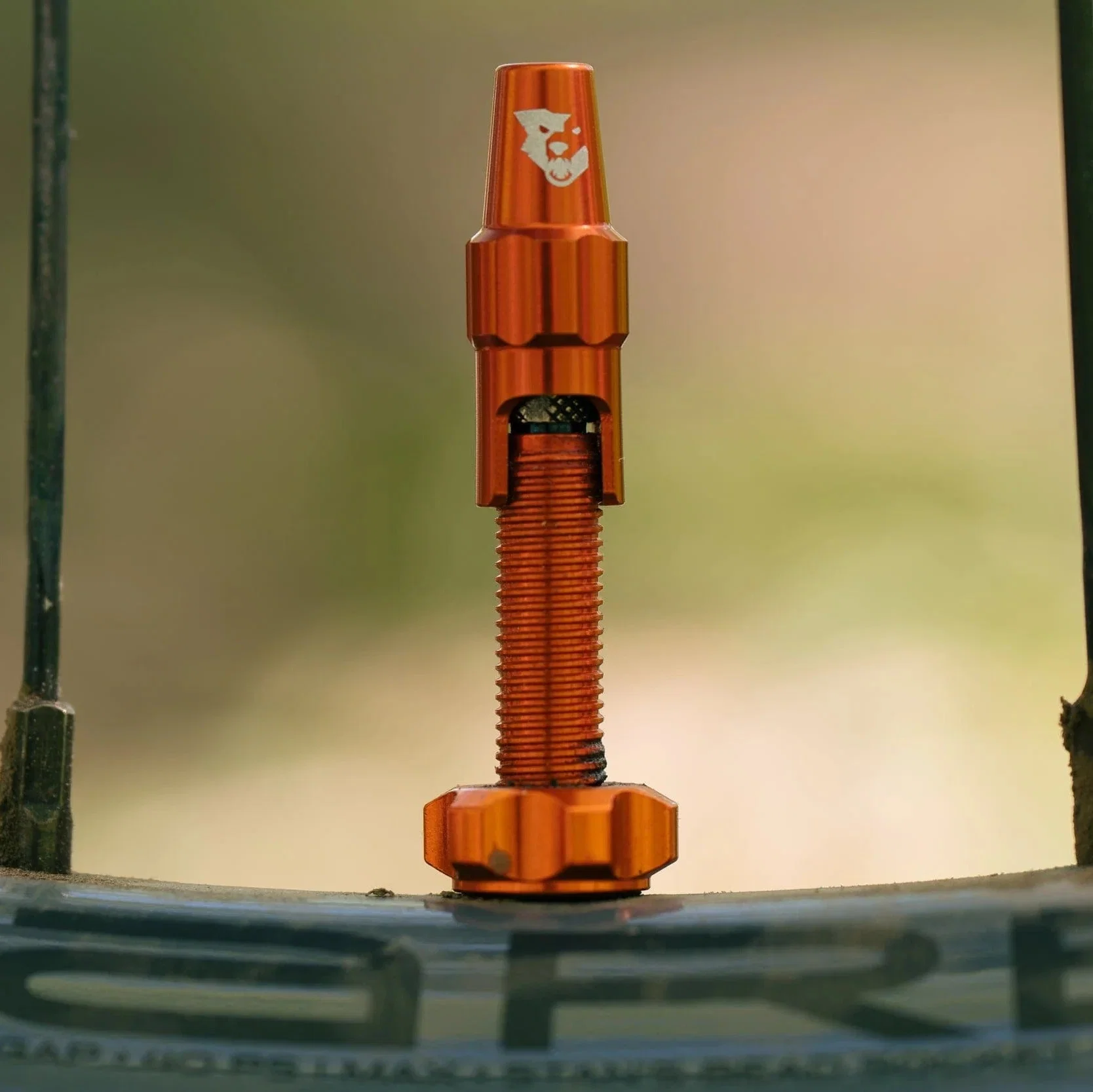 Zestaw 2 pomarańczowych zaworów bezdętkowych WOLF TOOTH CLIK VALVE - Image 2