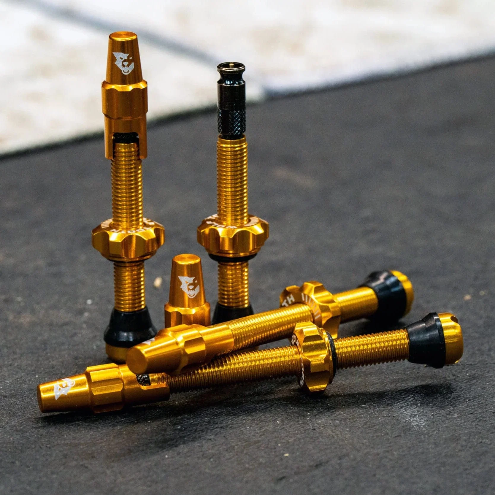 Zestaw 2 zaworów bezdętkowych WOLF TOOTH CLIK VALVE Gold - Image 2