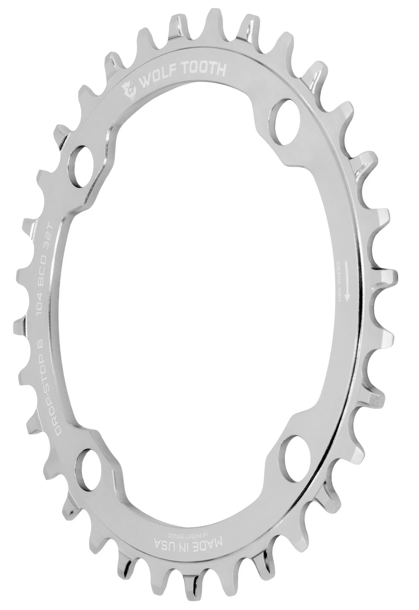 WOLF TOOTH DROP-STOP B 104mm Raw Silver Mono Deck - Image 2
