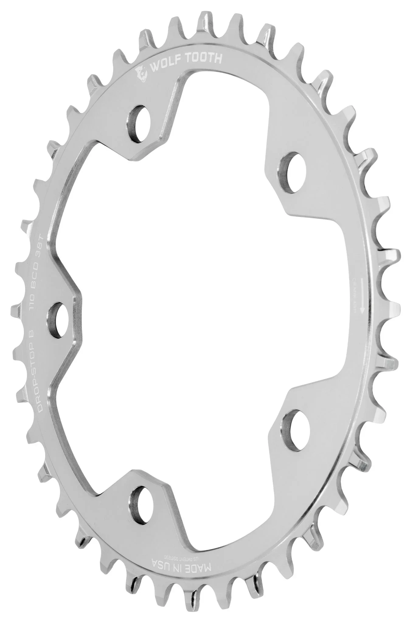 WOLF TOOTH DROP-STOP B GRAVEL/CX 110mm Raw Silver Mono Deck - Image 2