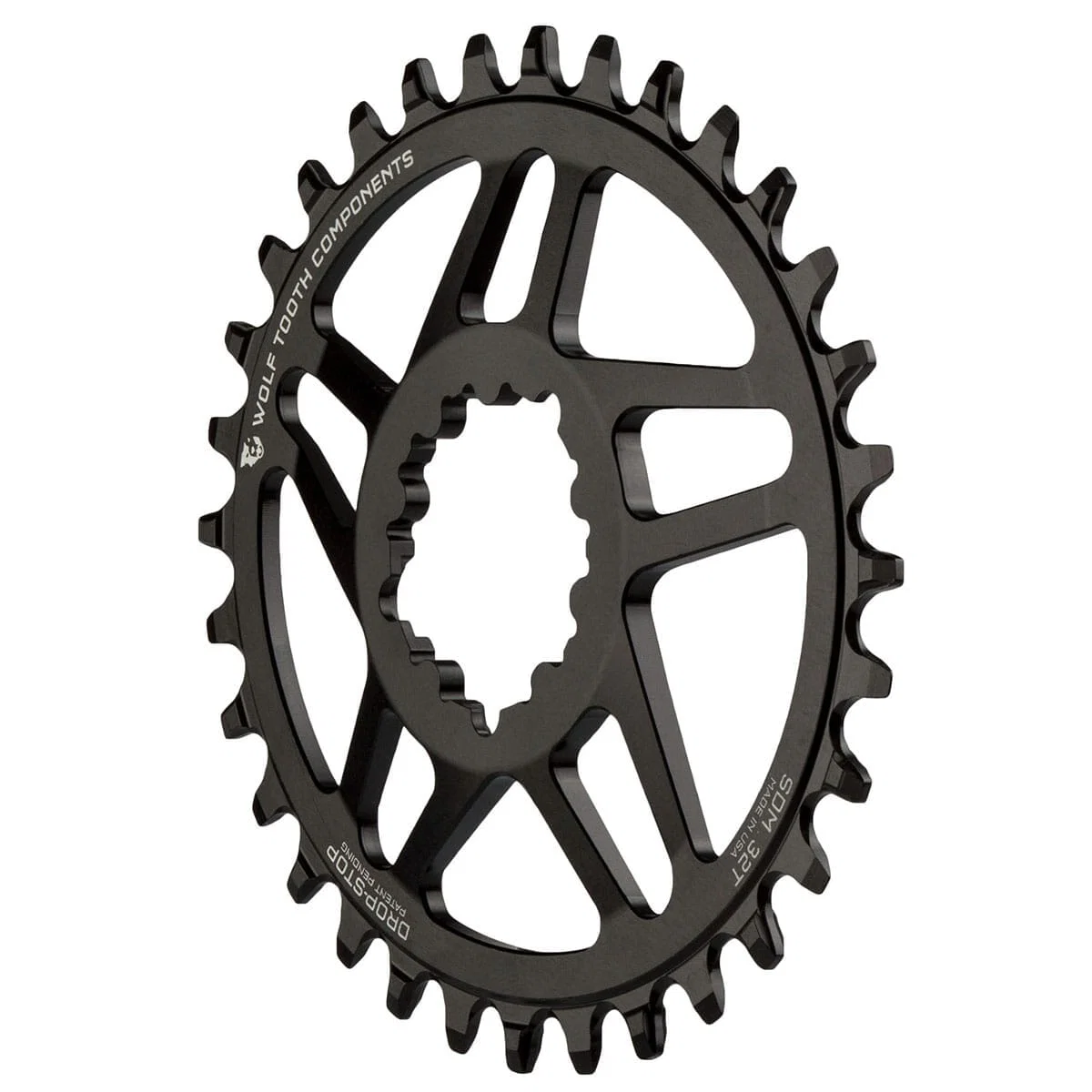 Mono Oval WOLF TOOTH ELLIPTICAL 10/11/12V Sram Direct Mount Offset 6mm Czarna tarcza łańcuchowa - Image 2