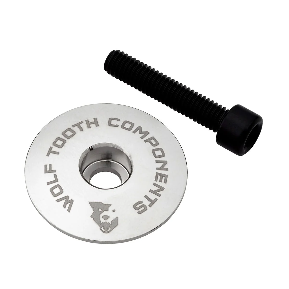 WOLF TOOTH Ultralight Stem Cover ze srebrnymi śrubami 1"1/8