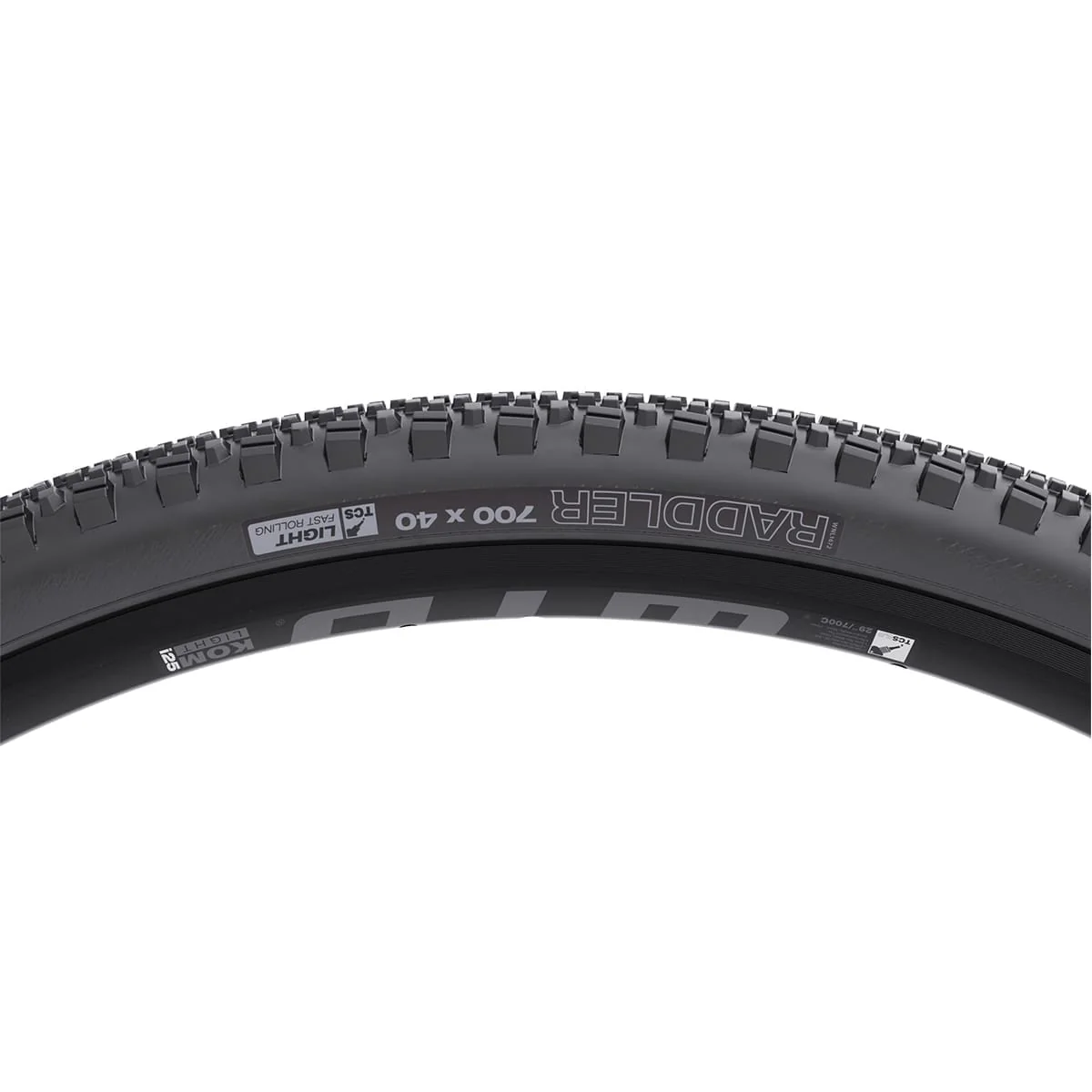 WTB RADDLER TCS LIGHT FAST ROLLING DUAL DNA SG2 700x40c Opona bezdętkowa wzmocniona czarna - Image 2
