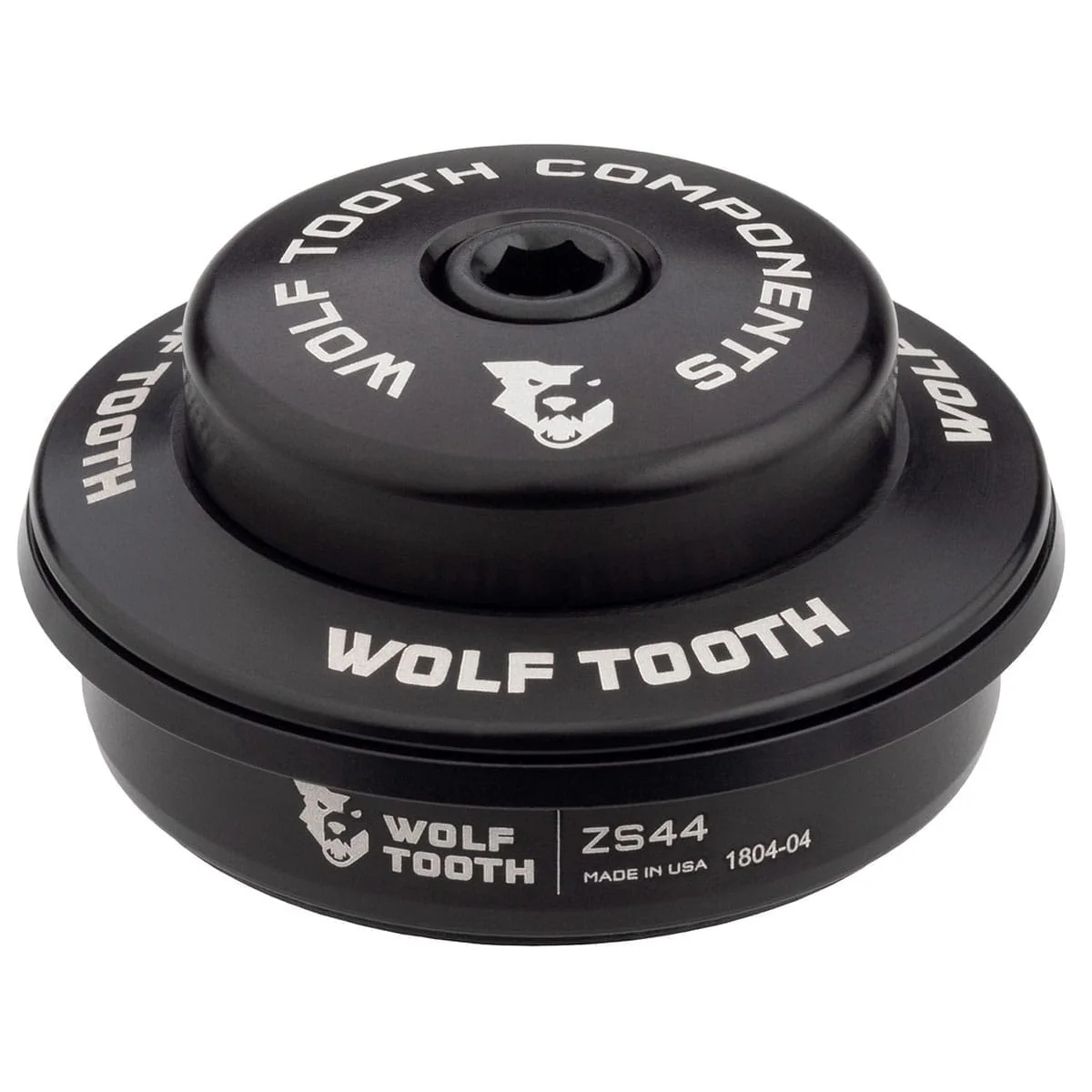 Wysoki kielich do półzintegrowanego zestawu słuchawkowego Wolf Tooth 1"1/8 ZS44 Stack 6 mm Czarny
