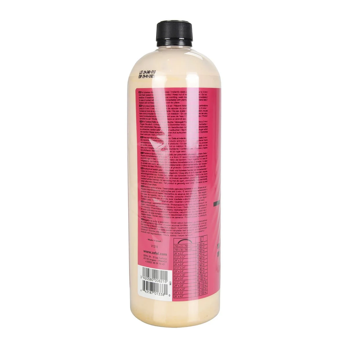 ZEFAL Z-SEALANT Płyn zapobiegający przekłuciom + strzykawka (1 L) - Image 2