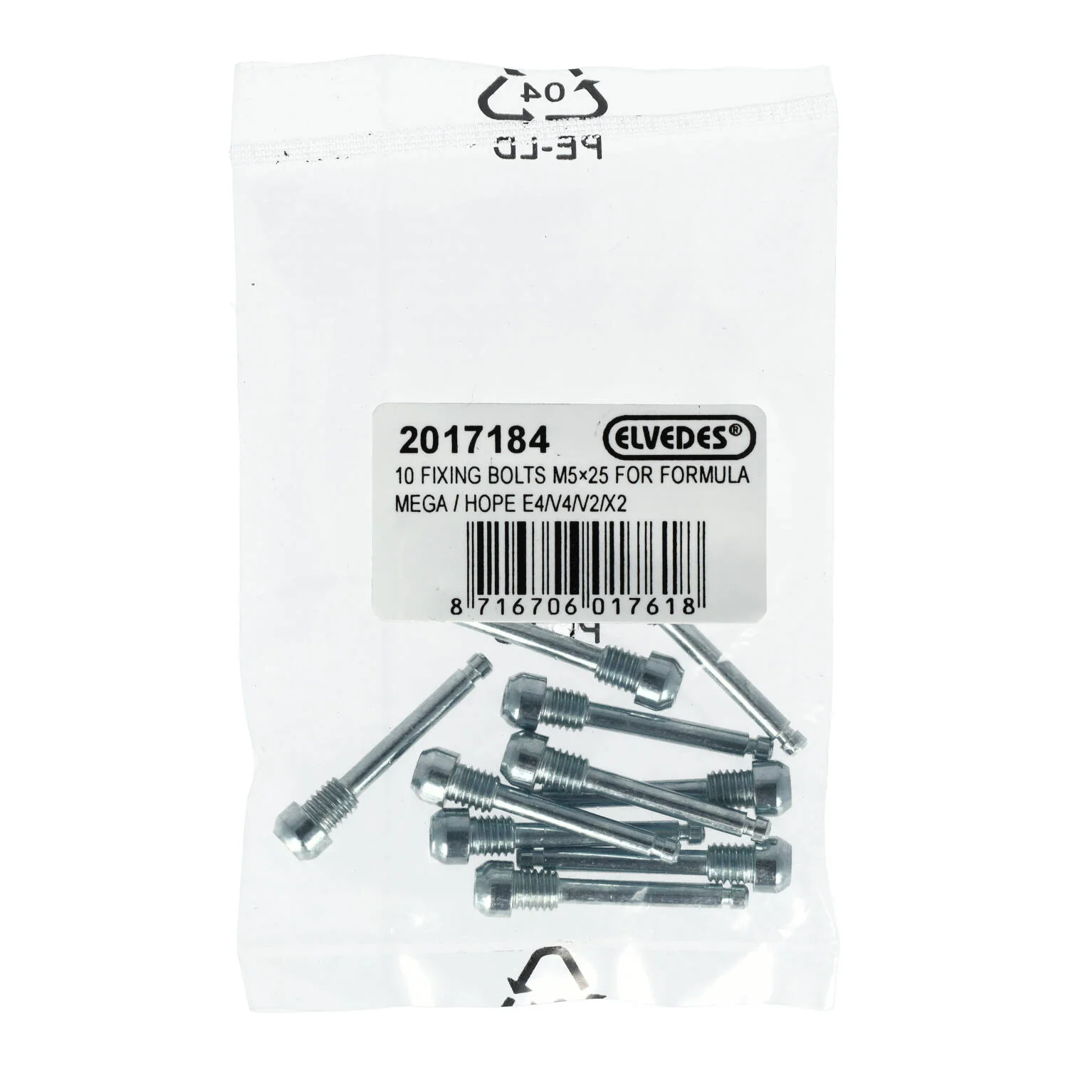 Zestaw 10 śrub ELVEDES M5x25mm do wkładek Formula Mega/HOPE E4/V4/X2/V2 - Image 2