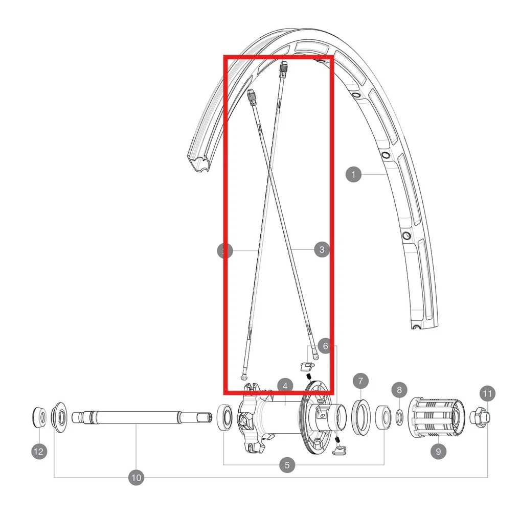 Zestaw 10 tylnych szprych MAVIC KSYRIUM SLS 298,5 mm z nyplami M7/7