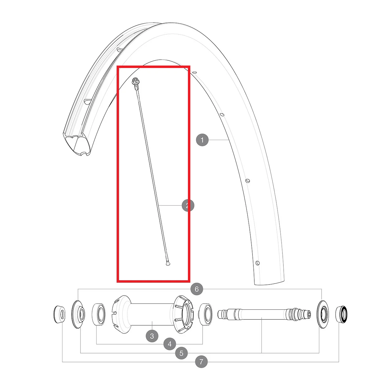 Zestaw 12 szprych MAVIC COSMIC PRO CARBON 260 mm przód/tył