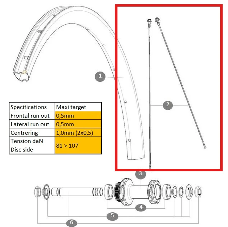 Zestaw 12 szprych MAVIC COSMIC SL 32 DISC 284mm przód/tył