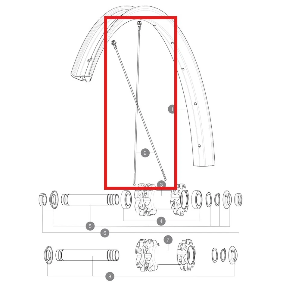 Zestaw 12 tylnych szprych MAVIC CROSSONE/CROSSRIDE FTS-X/CROSSMAX/XA 27,5" 276 mm