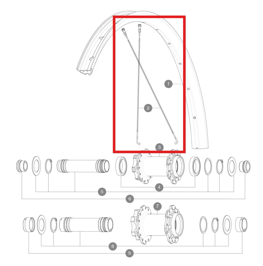 Zestaw 14 szprych MAVIC J BENT 298mm przód/tył do DEEMAX DH 29'' 298mm Steel Nipple