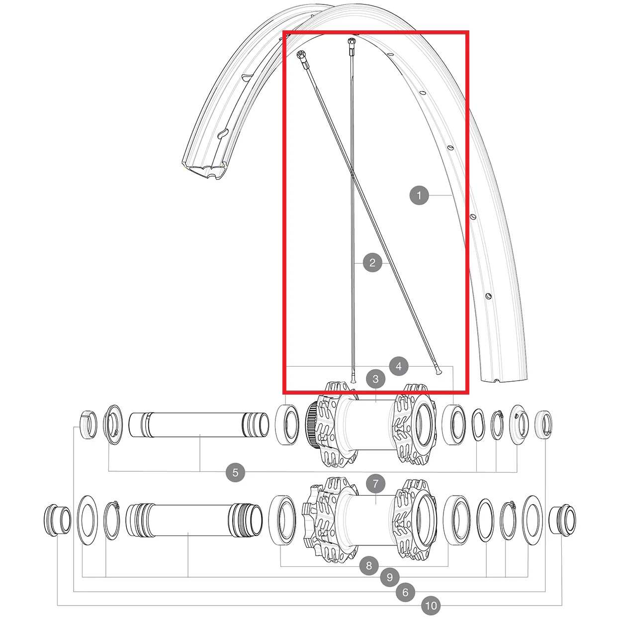 Zestaw 14 tylnych szprych MAVIC E-DEEMAX 303 mm