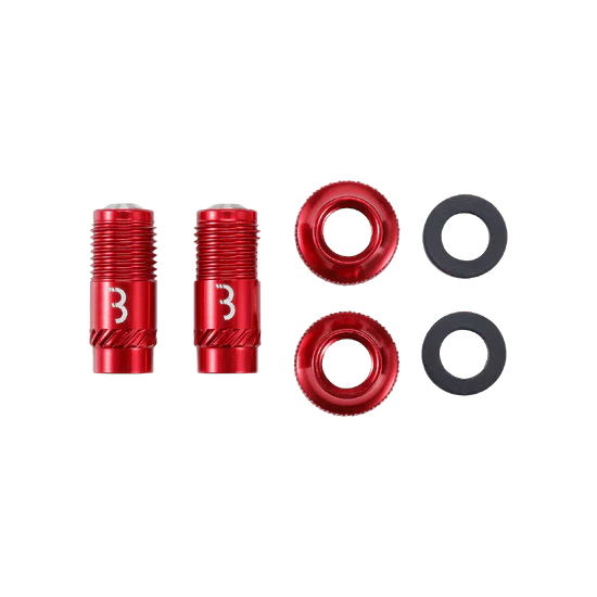 Końcówki zaworów BBB CORE CAP Red (x2) - Image 2