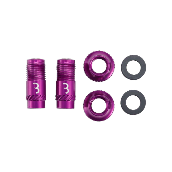 Końcówki zaworów BBB CORE CAP Purple (x2) - Image 2