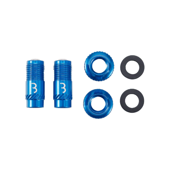 Końcówki zaworów BBB CORE CAP Blue (x2) - Image 2