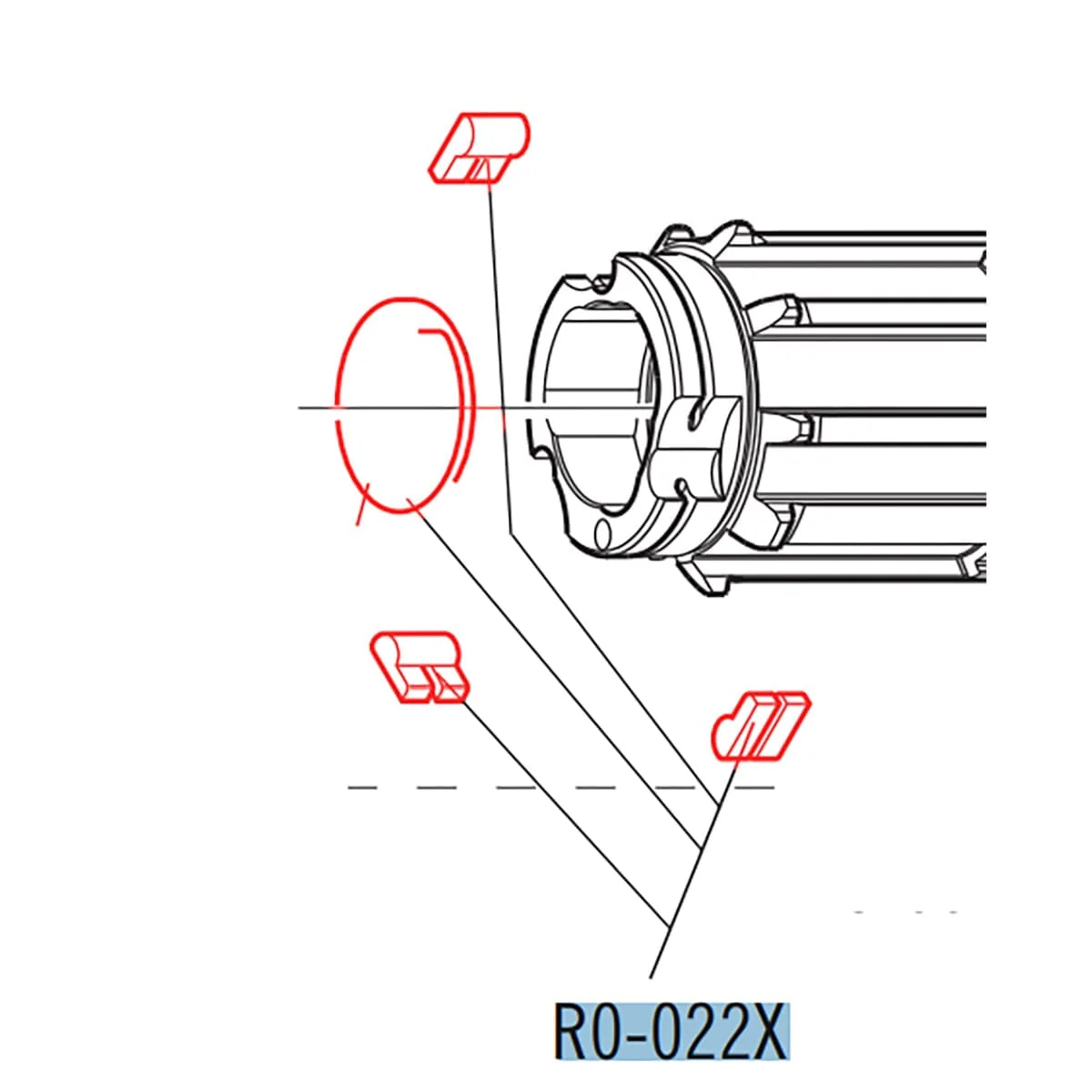 Zestaw 3 zapadek i sprężyn FULCRUM Shimano HG Road Freewheel Body Ratchets #R0-022X