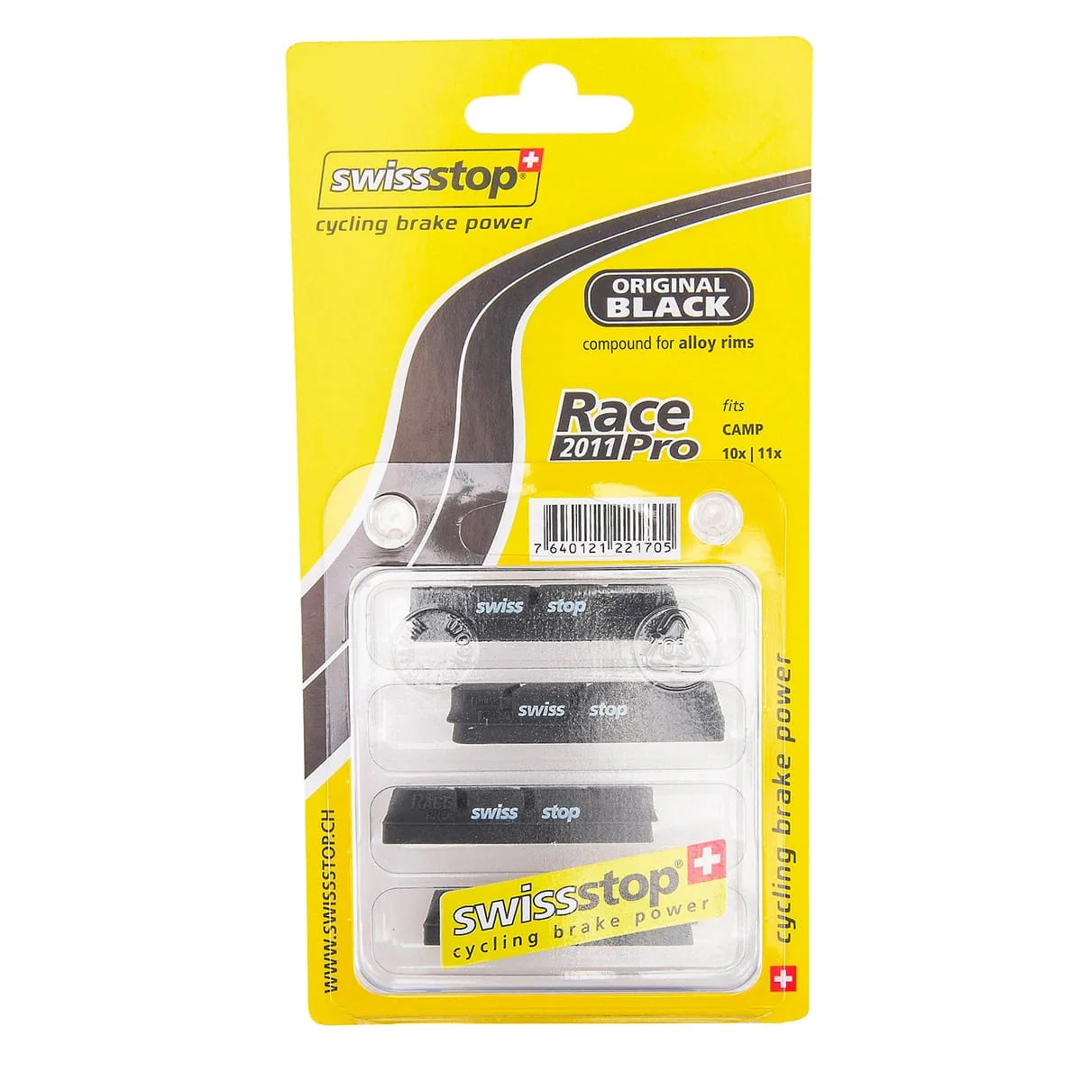 Zestaw 4 łyżew SWISS STOP CAMPAGNOLO RACE PRO czarne aluminium - Image 2