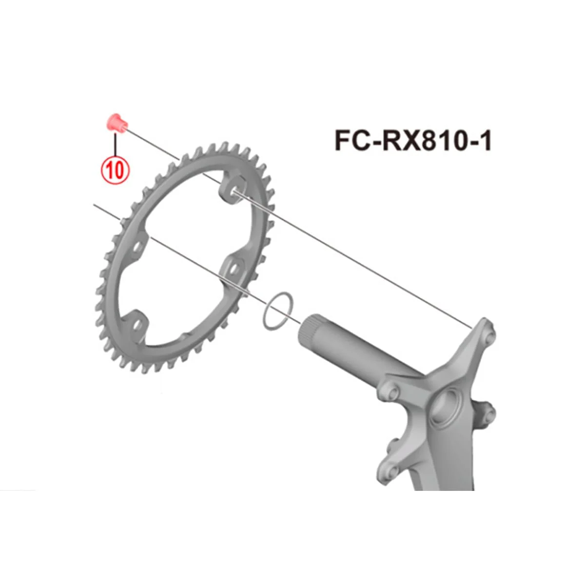 Zestaw 4 śrub do tarczy mechanizmu korbowego SHIMANO GRX FC-RX810