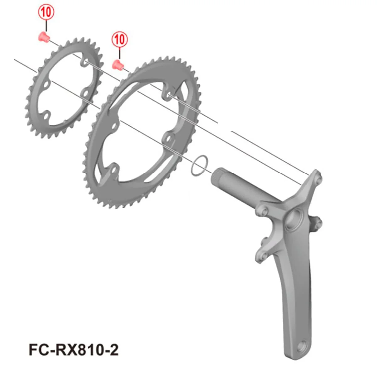 Zestaw 4 śrub do tarczy mechanizmu korbowego SHIMANO GRX FC-RX810 - Image 2