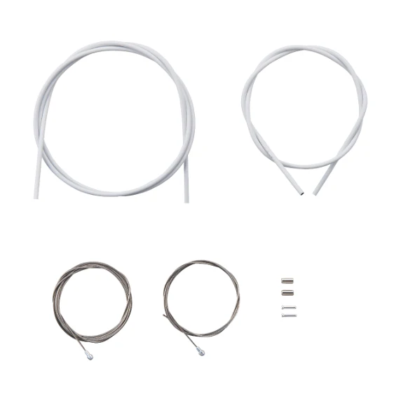 Zestaw białych przewodów i węży hamulcowych SHIMANO PTFE - Image 2