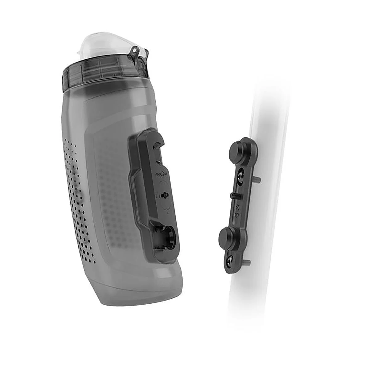 Zestaw bidon i koszyk na bidon FIDLOCK TWIST BIKE BASE 590 ml Smoked