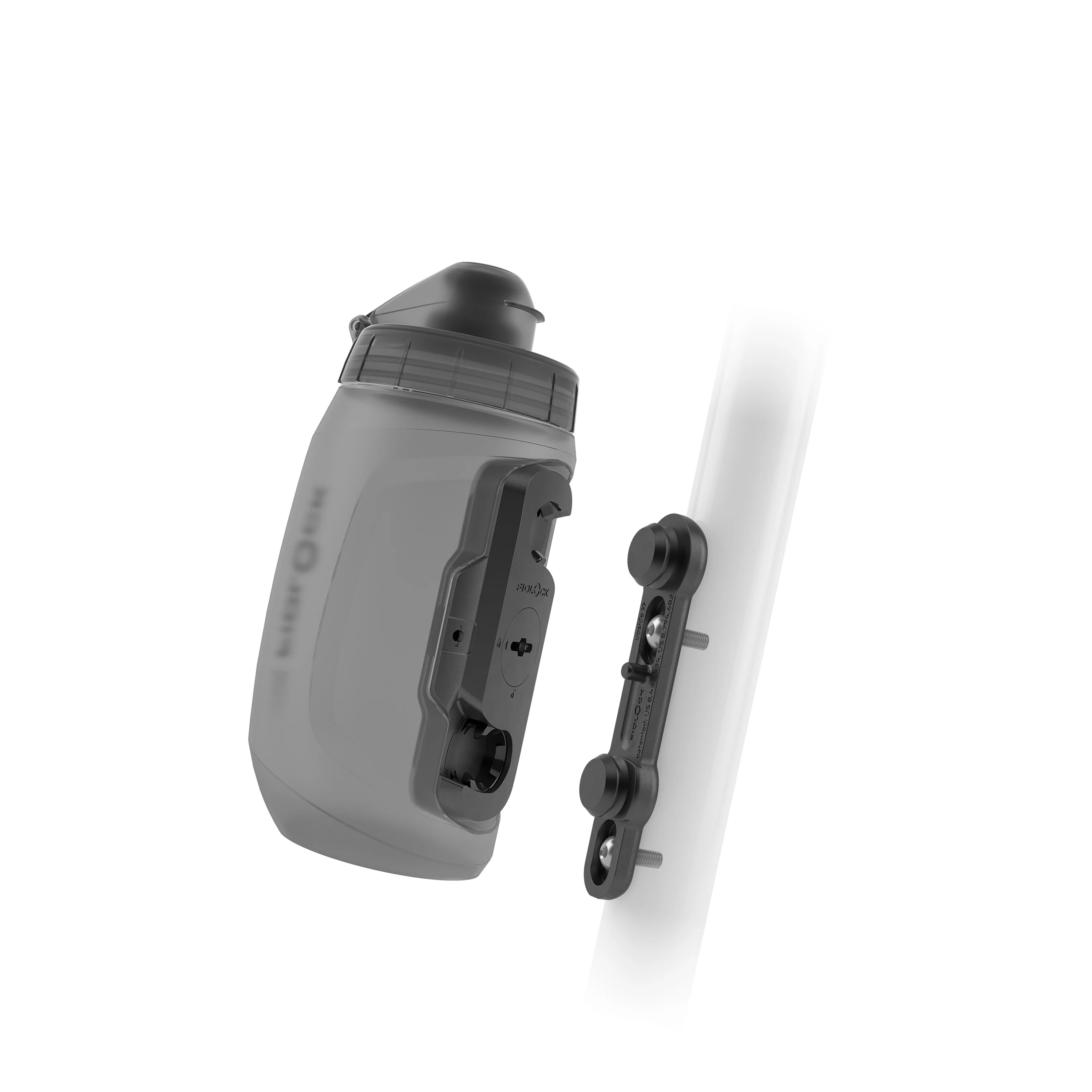 Zestaw bidon i koszyk na bidon FIDLOCK TWIST BIKE BASE 450 ml Smoked