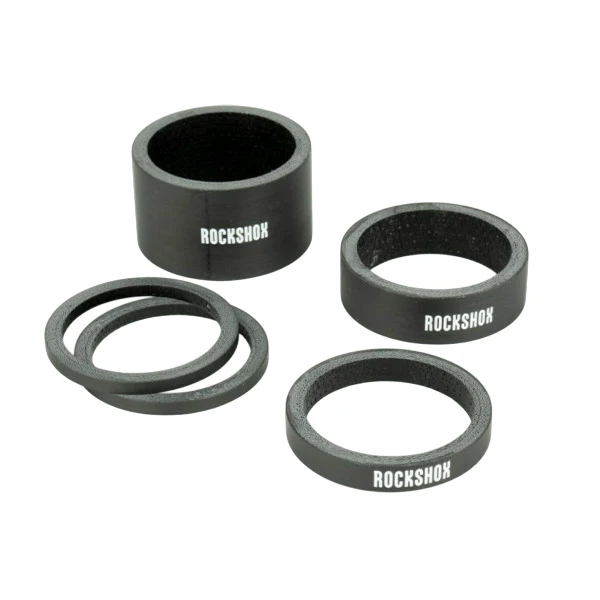 Zestaw karbonowych dystansów ROCKSHOX UD 1"1/8 czarny