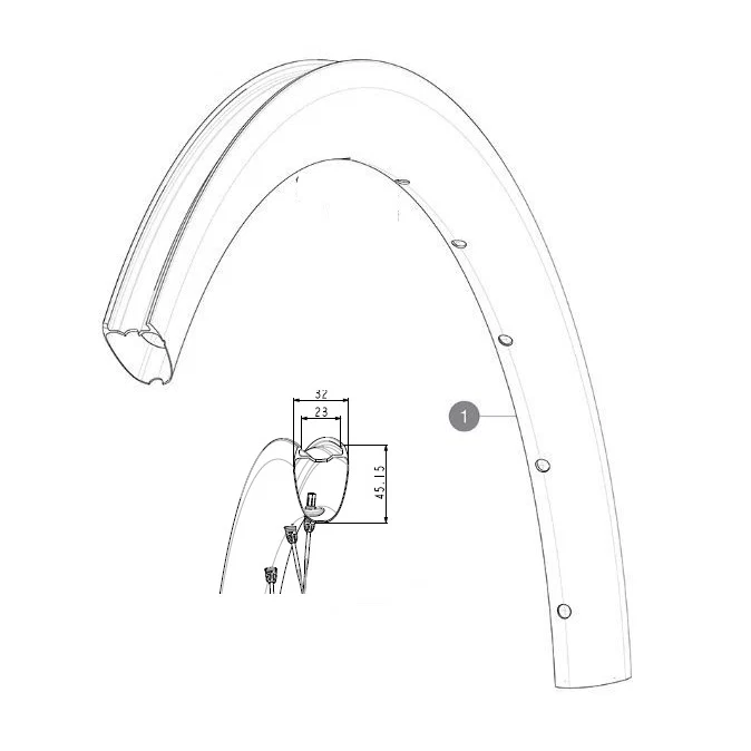 Zestaw kół przednich MAVIC COSMIC SL4 45 23 mm