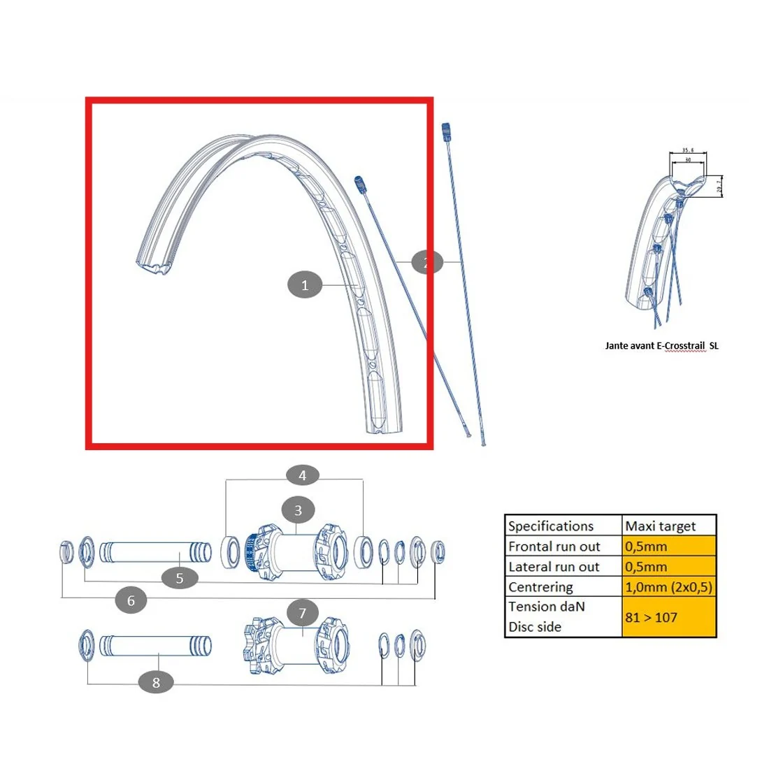 Zestaw kół przednich MAVIC E-CROSSTRAIL SL 27,5"