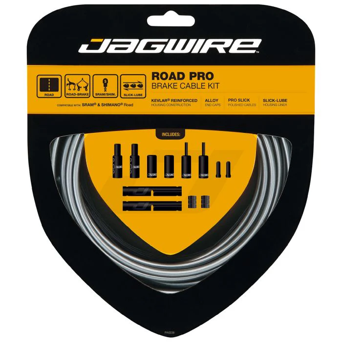 Zestaw linek i przewodów hamulcowych JAGWIRE ROAD PRO szary