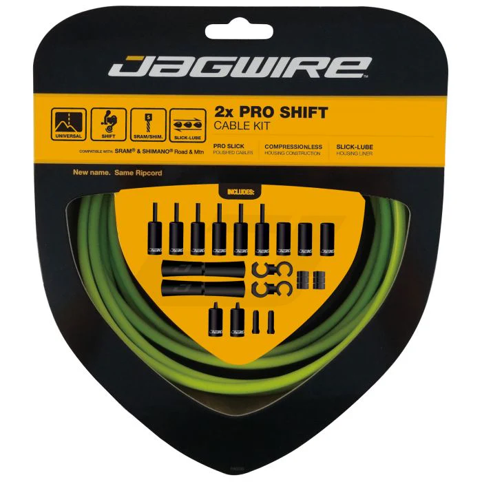 Zestaw linek i węży przerzutki JAGWIRE ROAD AND MOUNTAIN PRO zielony