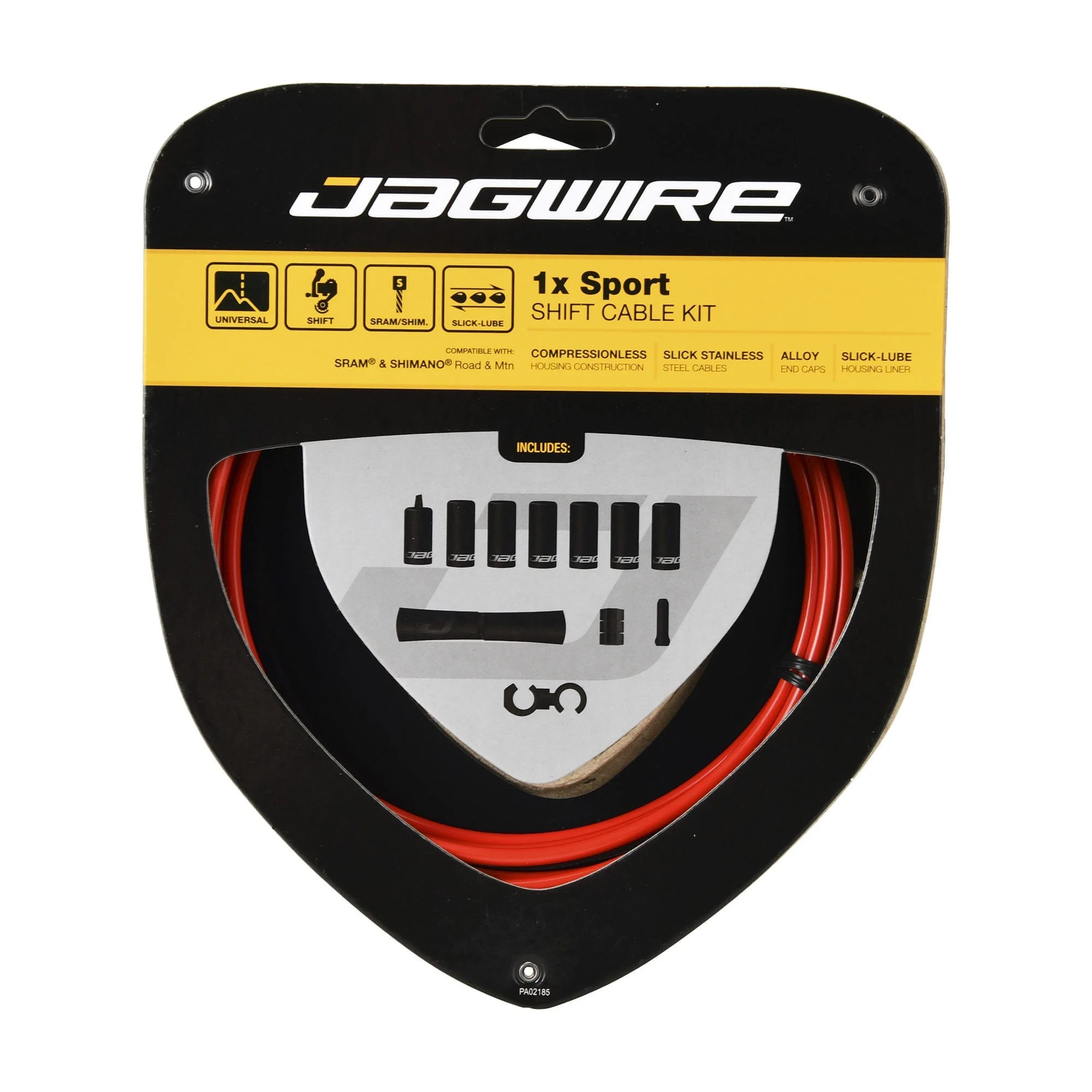 Zestaw linek przerzutki i węży JAGWIRE SPORT SHIFT 1X czerwony