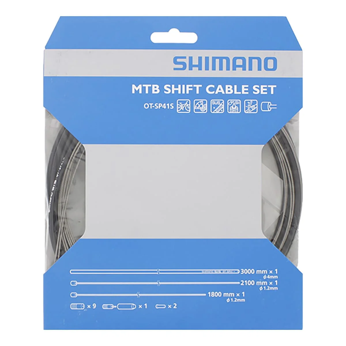 Zestaw linki i obudowy przerzutki SHIMANO MTB ze stali nierdzewnej
